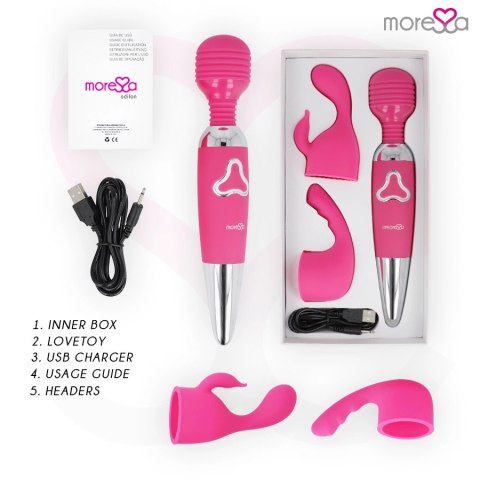 Moressa Odilon Premium - Masażer silikonowy USB, 7 trybow, 25 cm