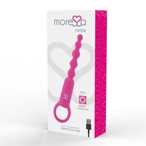 Moressa Ronie Beads Rożowy - Model z Pilotem, 7 Trybow, Silikon Medyczny