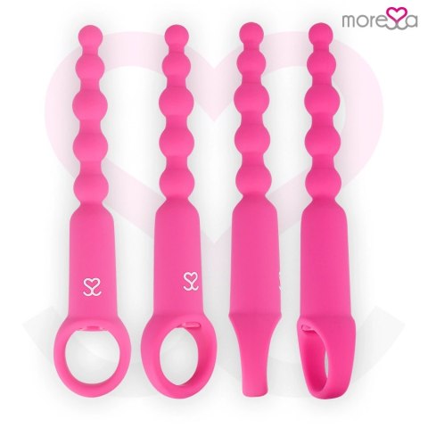 Moressa Ronie Beads Rożowy - Model z Pilotem, 7 Trybow, Silikon Medyczny
