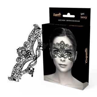 Coquette Chic Desire maska koronkowa szeroka czarna elegancka