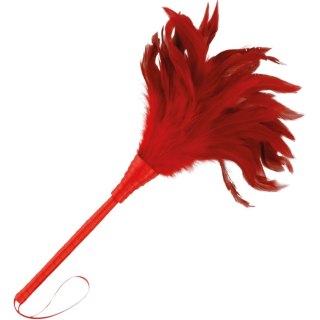 Darkness długopis stymulujący czerwony 24 cm - elegancki gadżet z piorkiem
