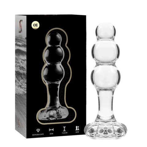 Ibiza Nebula Series Model 1 - Szklana wtyczka borokrzemowa 10,5 cm