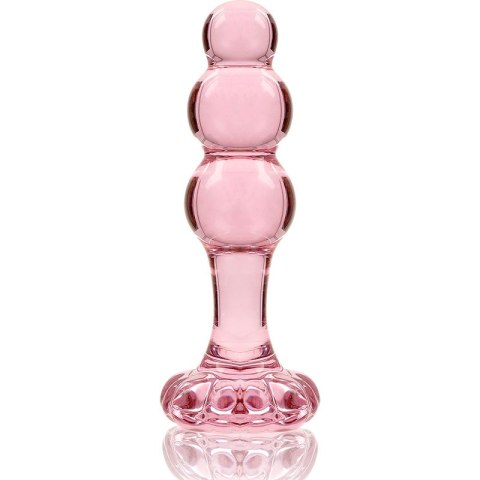 Ibiza Nebula Series Model 1 szklany korek anatomiczny rożowy 10,5 cm