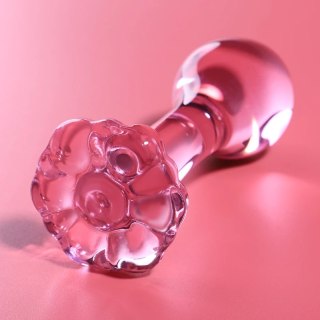 Ibiza Nebula Series Model 2 Szklany korek anatomiczny rożowy 11 cm