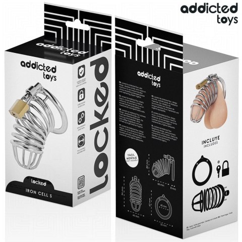 Addicted Toys Locked - metalowy system kontroli 4 cm S, srebrny