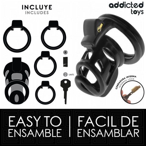 Addicted Toys Locked - system blokujący, stalowy, 8,5 cm, rozmiar M