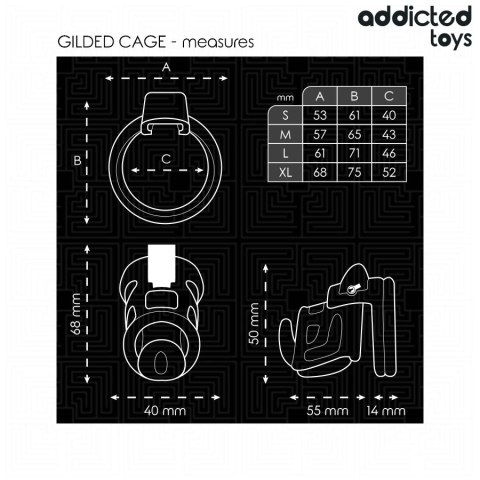 Addicted Toys Locked - system blokujący, stalowy, 8,5 cm, rozmiar M