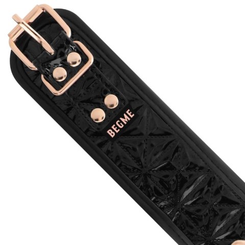 BEGME Black Edition kołnierz z neoprenu z łańcuszkiem i zaciskami, regulowany