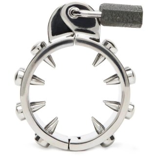 Metal Hard stalowy pierścień kontrolny 3,8 cm z kolcami