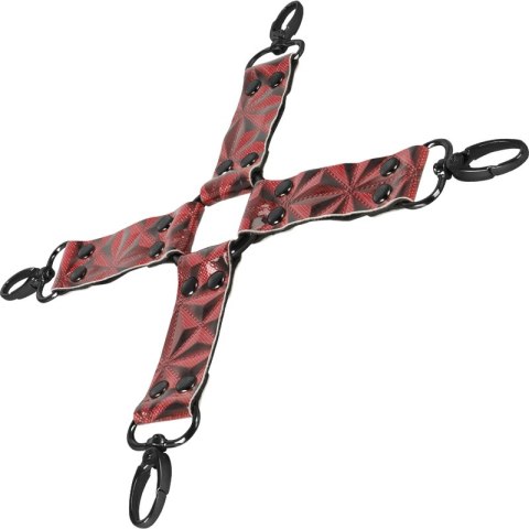 Begme Red Edition - krawat z wegańskiej skory premium, neoprenowa podszewka