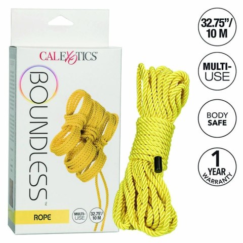 CalExotics Boundless Lina lina bawełniana 10 m żołta shibari