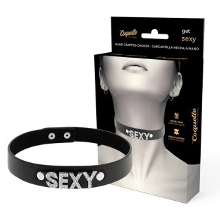 Coquette Chic Desire Choker z wegańskiej skory, czarny, uniwersalny rozmiar