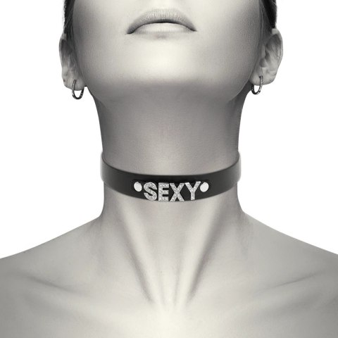 Coquette Chic Desire Choker z wegańskiej skory, czarny, uniwersalny rozmiar