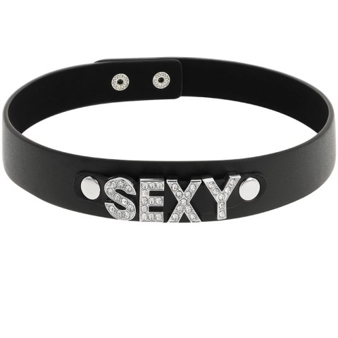 Coquette Chic Desire Choker z wegańskiej skory, czarny, uniwersalny rozmiar