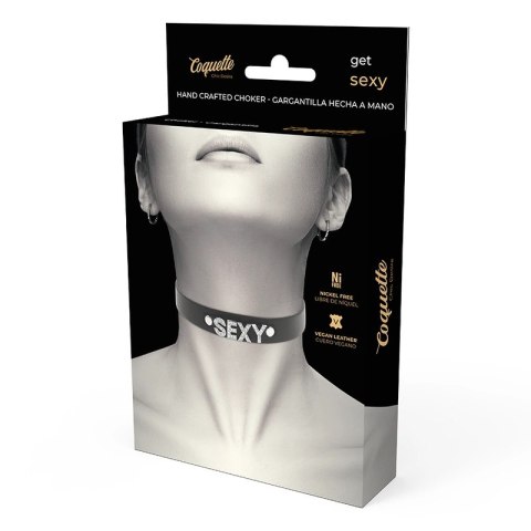 Coquette Chic Desire Choker z wegańskiej skory, czarny, uniwersalny rozmiar