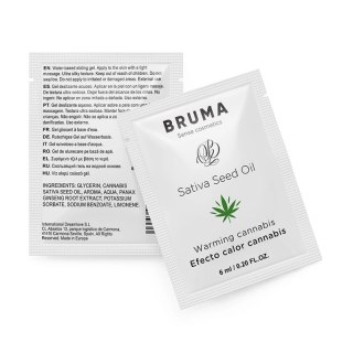 BRUMA Żel nawilżający z olejem konopnym, efekt rozgrzewający, 6 ml