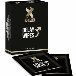 XPOWER Delay Wipes 6 sztuk - chusteczki opoźniające z miętą i dziurawcem