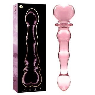 Ibiza Nebula Series Model 21 szklany model anatomiczny rożowy 20,5 cm