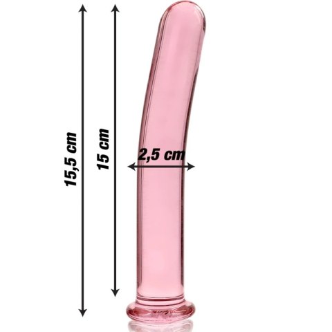Ibiza Nebula Series Model 9 - szklany aplikator borokrzemowy rożowy 15,5 cm