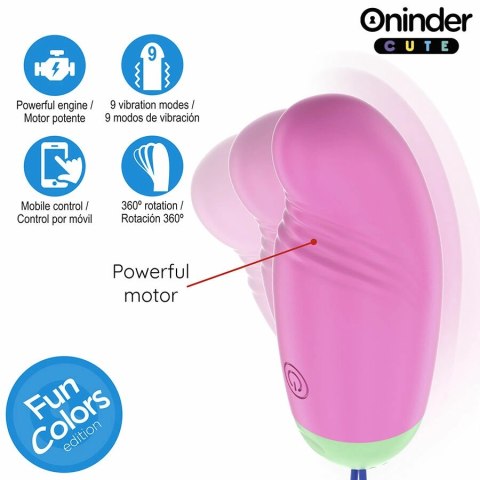 ONINDER CUTE Jajko Wibrujące 360° App IPX7 Silikonowe Kolorowe USB