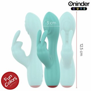 ONINDER Cute Love Bunny - zaawansowana maszyna intymna, turkusowa, 12,5 cm