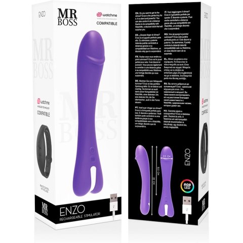Mr Boss Enzo Zegarek Sterowanie Bezprzewodowe Fioletowy 22 cm