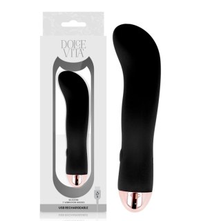 Dolce Vita Black Two - Wibrujący model silikonowy, ładowalny, 7 trybow