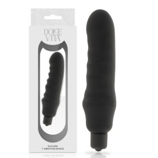 Dolce Vita Genius Black - silikonowy masażer wielofunkcyjny 150 mm