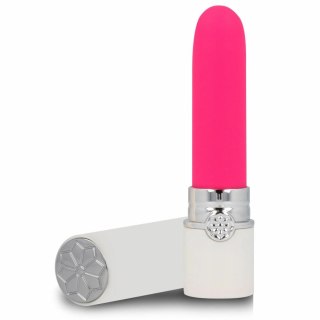 LYPS STYLE CLEO Biało-Rożowy Wibrator w Kształcie Szminki USB 10 Trybow