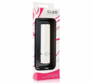 LYPS STYLE CLEO Biało-Rożowy Wibrator w Kształcie Szminki USB 10 Trybow