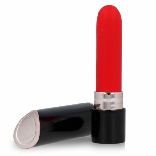 LYPS STYLE SHIA Czarny-Czerwony Wibrator w Kształcie Szminki USB 10 Trybow