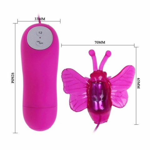 Baile Cute Secret Motyl Liliowy - System Stymulujący 12 Trybow 65x70 mm