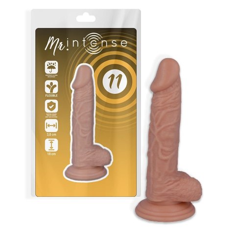 MR INTENSE Model 11 - anatomiczny symulator, 18 cm, mocna przyssawka