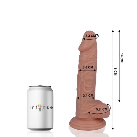 MR INTENSE Model 11 - anatomiczny symulator, 18 cm, mocna przyssawka