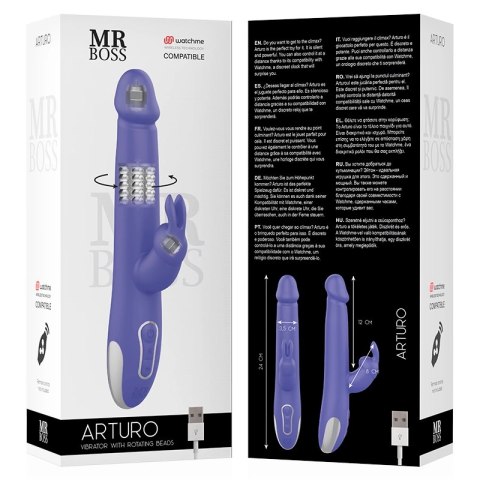 MR BOSS ARTURO - Wibrujący i obracający model z funkcją Watchme, 24 cm