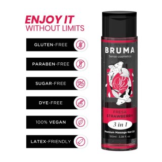 BRUMA Premium Olejek do Masażu 3w1 Truskawka Heat Effect 100ml