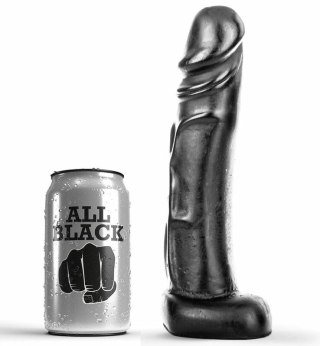All Black Model 22 cm - anatomiczny kształt, elastyczny PVC, czarny