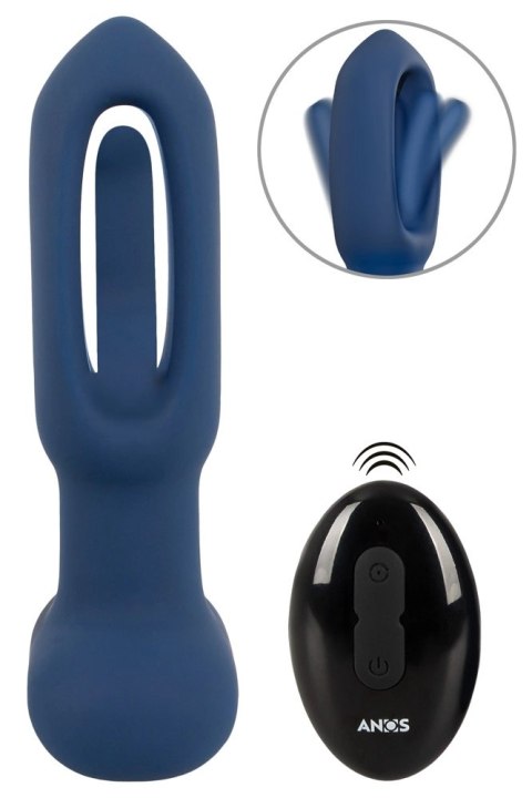ANOS RC Flickering Tongue Plug czarny silikonowy 10 trybow 14,1 cm