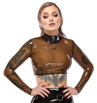 LateX Koszulka lateksowa z długim rękawem, transparentna, M