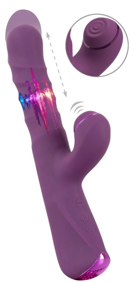 Javida Wibrator 3-funkcyjny Kroliczek Fioletowy Silikonowy 24 cm