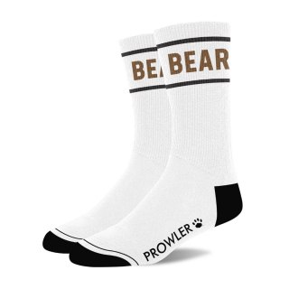 Prowler Red Bear - skarpety sportowe z paskami i logo, rozmiar uniwersalny