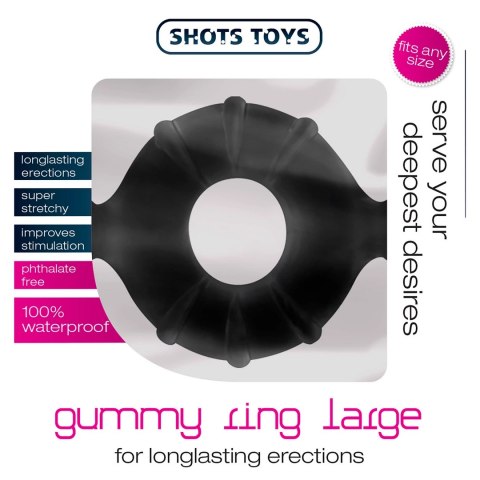 Shots Toys Large - Elastyczny pierścień intymny TPE, rozmiar L