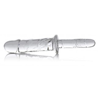 XR Brands Thruster pręt szklany teksturowany uniwersalny 18 cm