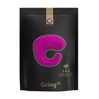 Gvibe Gring XL - silikonowy pierścień z silnikiem wibracyjnym, czarny