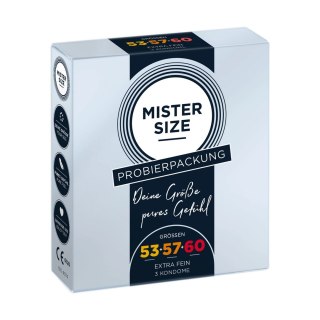 Mister Size Pure Feel prezerwatywy testowe 53/57/60 mm 3 sztuki