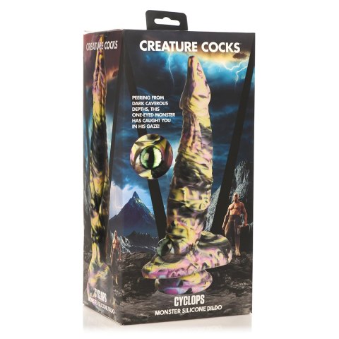 XR Brands Creature Cocks Cyklop silikonowy model fantazyjny kolorowy