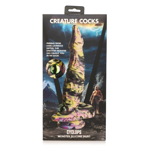 XR Brands Creature Cocks Cyklop silikonowy model fantazyjny kolorowy