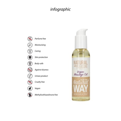 Love to Love Wegański Olejek do Masażu 150 ml, naturalny, eco opakowanie