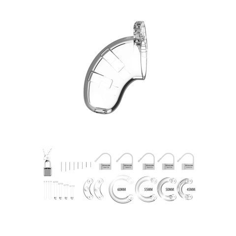 Man|Cage Model 22 - System kontrolny z elektrostymulacją, pierścienie 6,5 cm