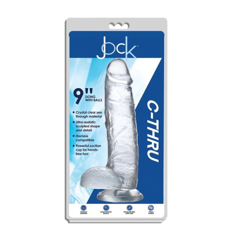 Curve Toys Crystal Clear 23 cm model z przyssawką i anatomiczną podstawą